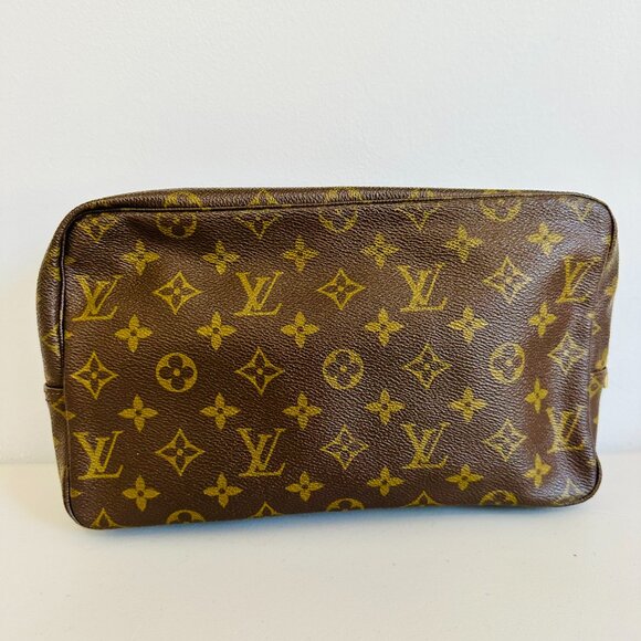 LOUIS VUITTON TROUSSE MONOGRAM LOGO CANVAS COSMETIC CASE TRAVEL POUCH VINTAGE - Picture 2 of 11